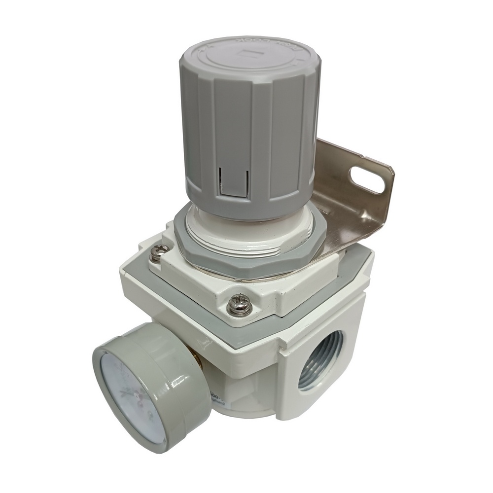 Regulador De Pressão Rosca 1" BSP  C/ Manômetro - Linha Intermediária 8 Bar