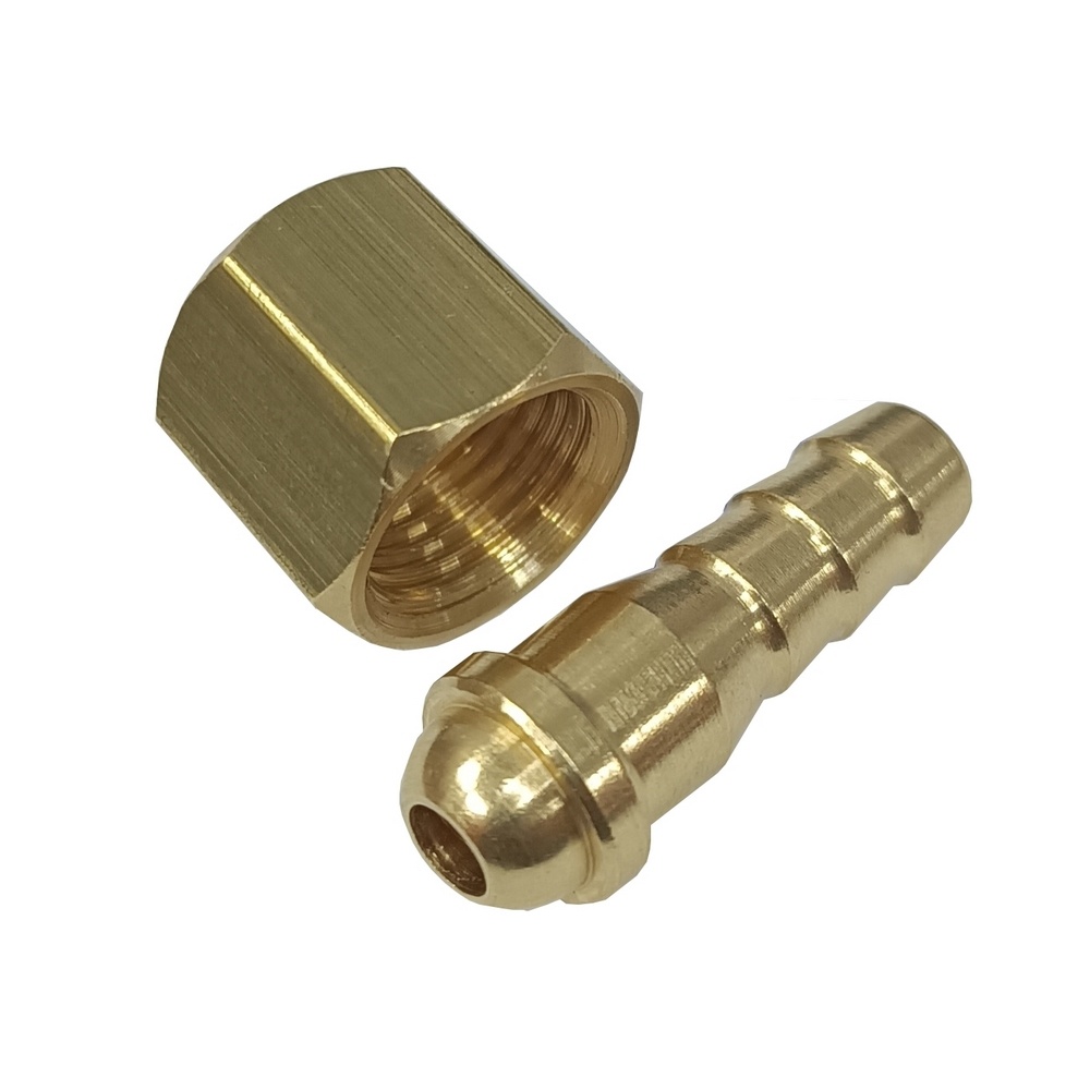 Espiga 5/16" c/ Porca Giratória Rosca Esquerda p/ Acetileno