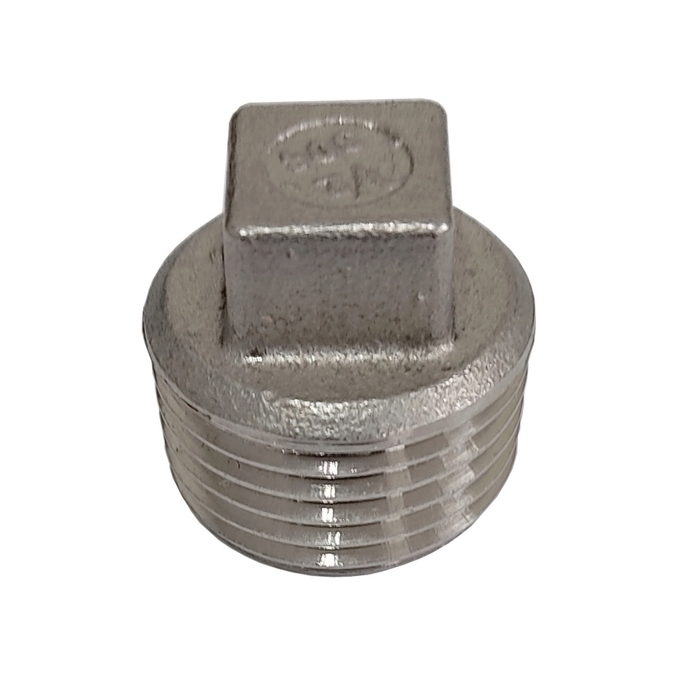 Bujão Quadrado 1" BSPT - Aço Inox 304