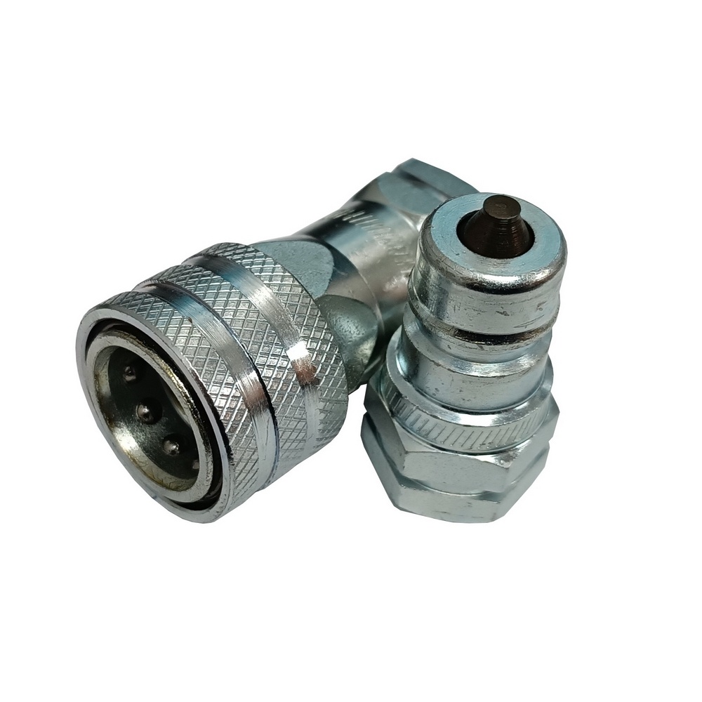Engate Rápido Hidráulico Agrícola Rosca 1" x 3/4" NPTF - 250 Bar (Conj. Engate + Pino)