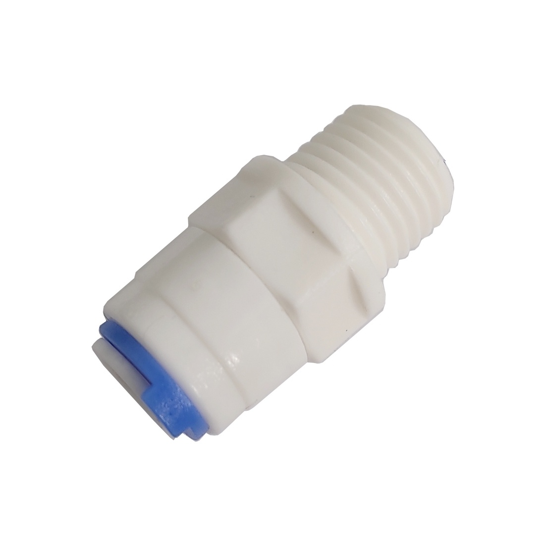 Conector Reto Tubo 1/4" x Rosca Macho 3/8" BSP Para Água (Conexão Instantânea)