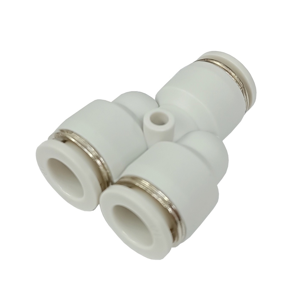 Y União Tubo 10 mm - PY (Conexão Pneumática Primeira Linha Branca)