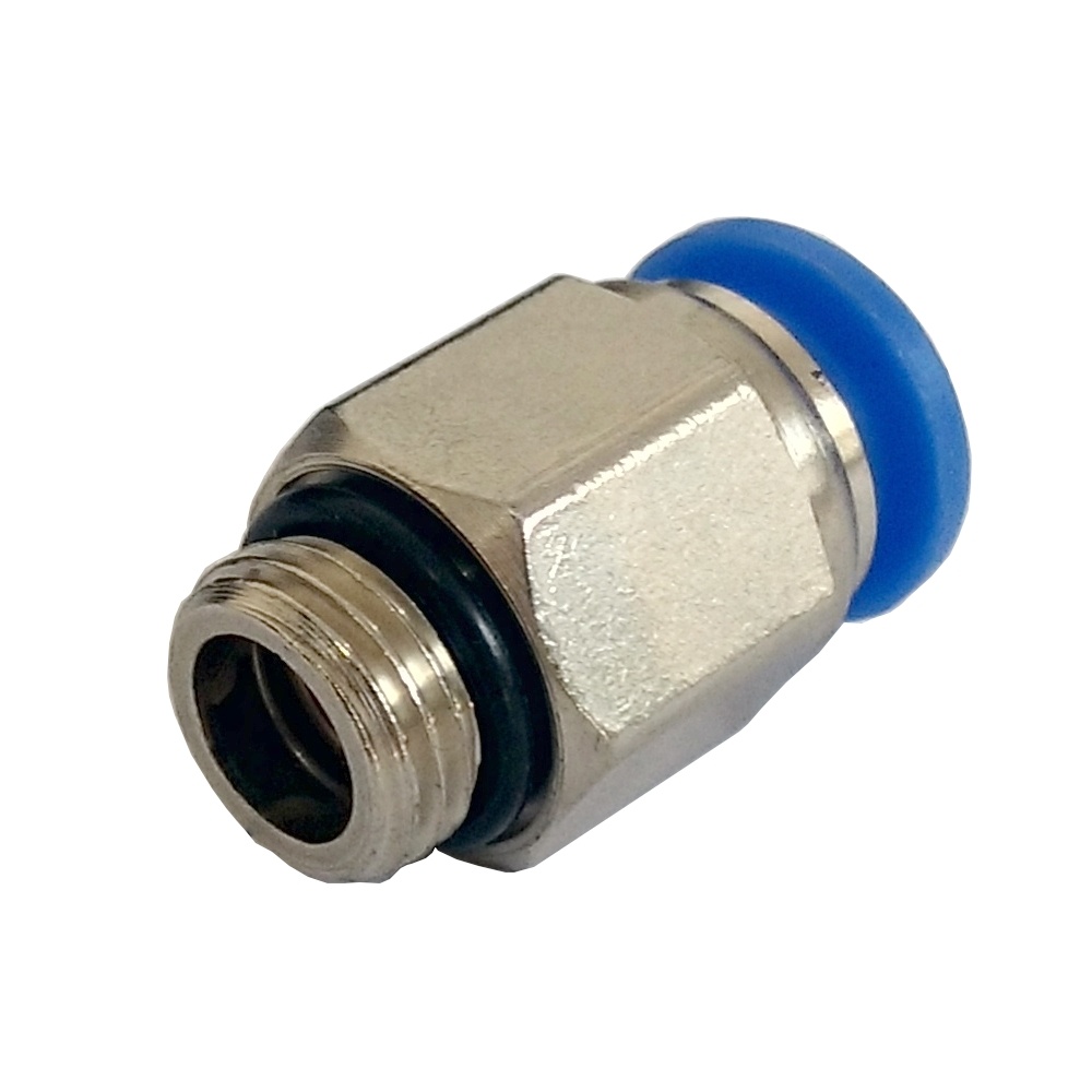 Conector Reto Tubo 4 mm x Rosca Macho 1/8