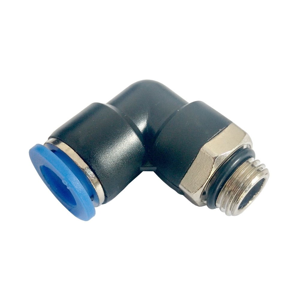 Cotovelo Tubo 10 x Rosca Macho 3/8" BSP - PL-G (Conexão Pneumática Instantânea)