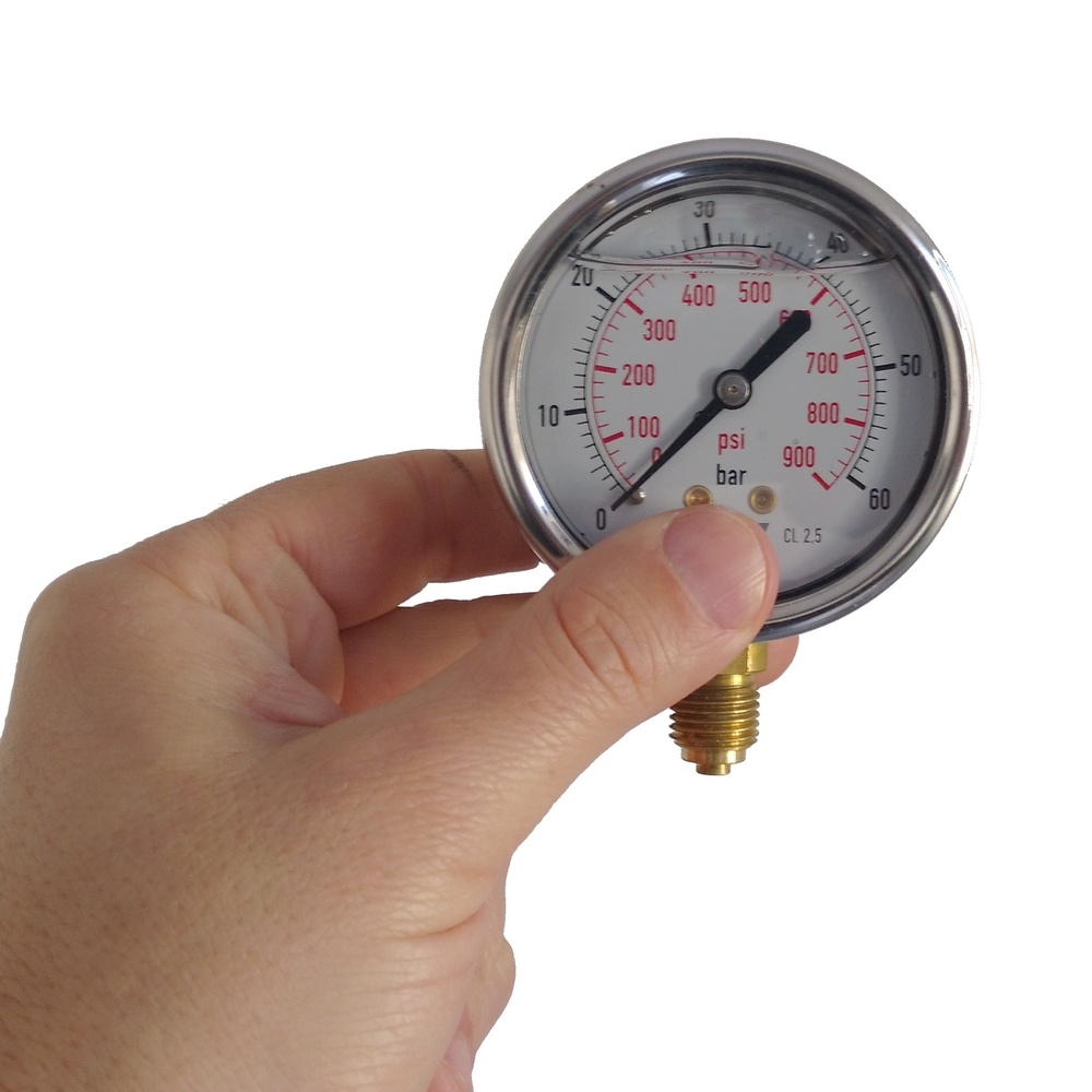 Manômetro Vertical 900 Psi / 60 Bar Com Rosca 1/4