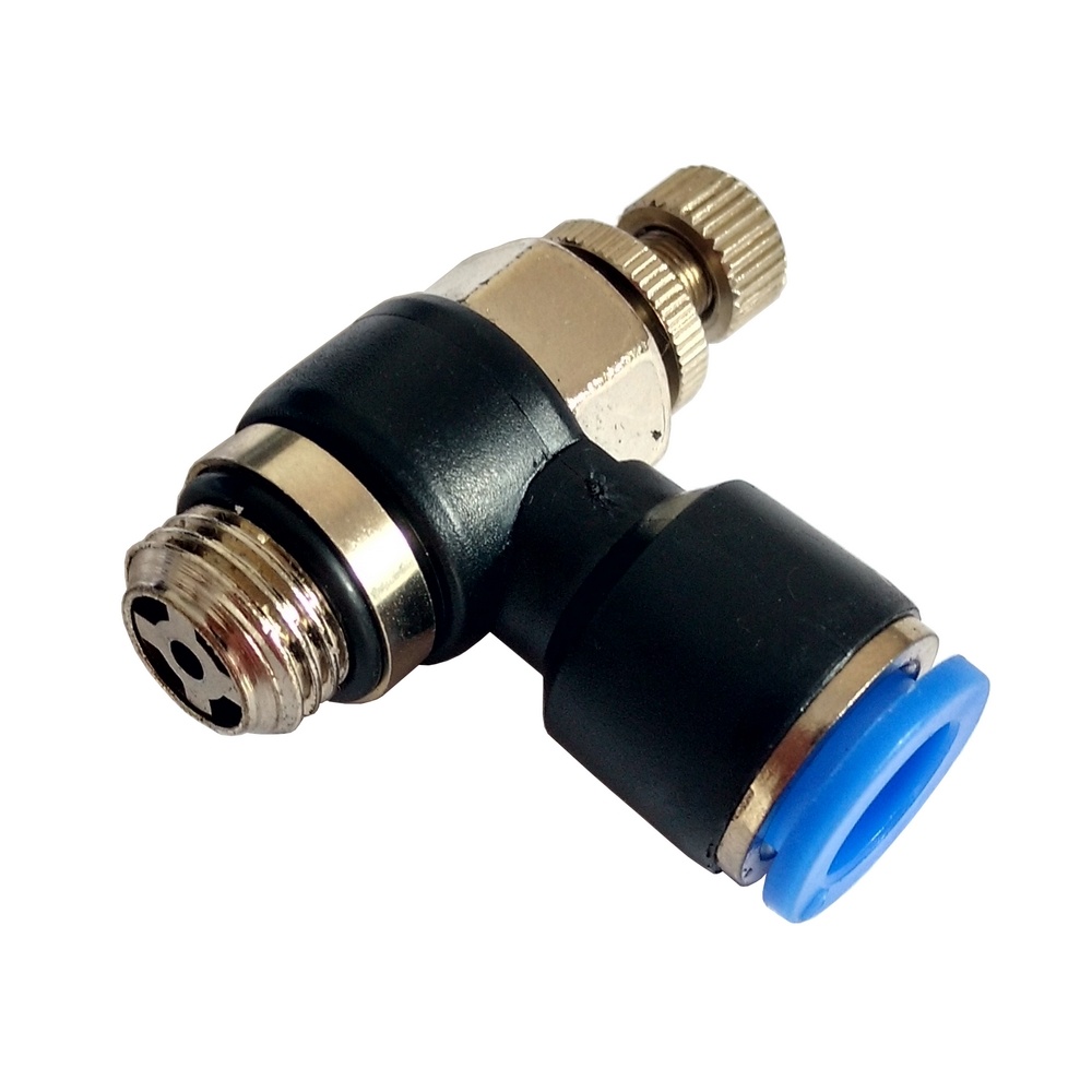 Regulador De Fluxo Tubo 8 x 3/8" BSP - NSE-G (Conexão Pneumática Instantânea)