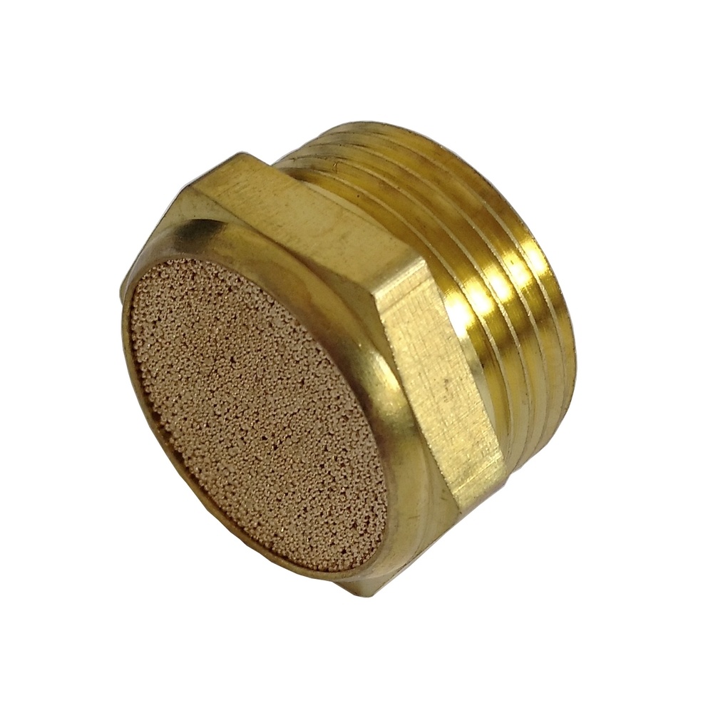 Silencioso Pneumático Plano Rosca 3/8" BSP Em Bronze (BSLM)