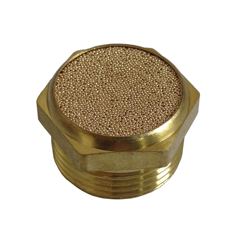 Silencioso Pneumático Plano Rrosca M5 Em Bronze (BSLM)